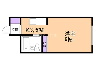 新町マンション【6階】の間取り