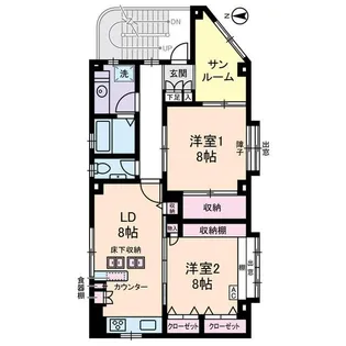 SELECT神楽坂【2階】の間取り