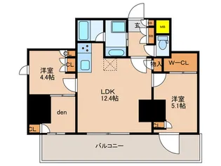 ザ・パークハビオ板橋区役所前【6階】の間取り