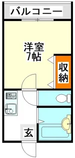 フラット3花山【3階】の間取り