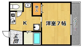 スタンドアップ野里【7階】の間取り