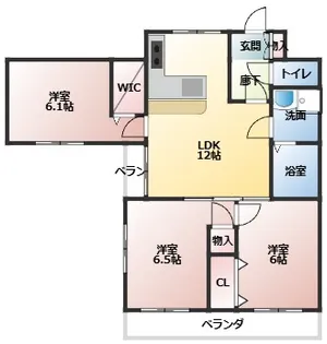 ダイタ北口マンション【7階】の間取り