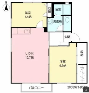 エミネンス明磧II【1階】の間取り