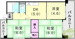 甲南メゾン青木【4階】の間取り
