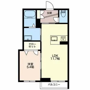 マストテラス稽古町【2階】の間取り