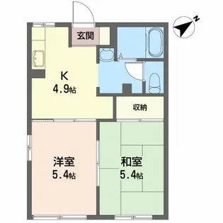 クリスタル・ガーデン F【1階】の間取り