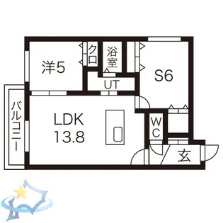 コンサップ円山公園【2階】の間取り