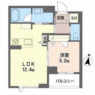 アンシャンテ長町南【2階】の間取り