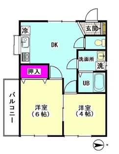 M.T.多摩川緑地【2階】の間取り