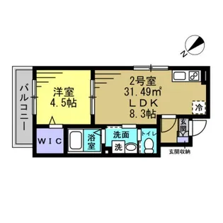 LUNIGHT都賀【2階】の間取り