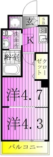 ラフィスタ亀有【7階】の間取り