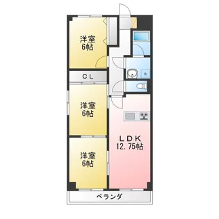 グローブハイツ丘上【3階】の間取り