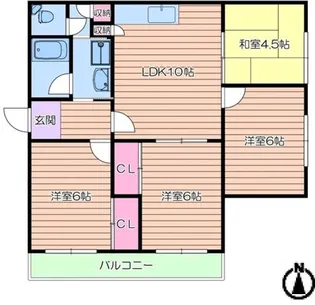グランマンション寺畑【1階】の間取り
