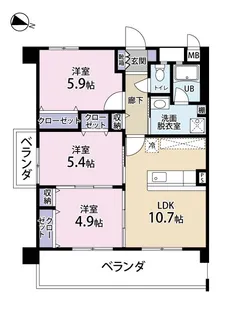 フェリスコート【2階】の間取り