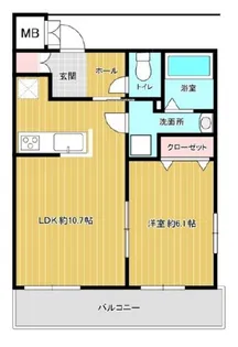 フラットヒル大和1【3階】の間取り