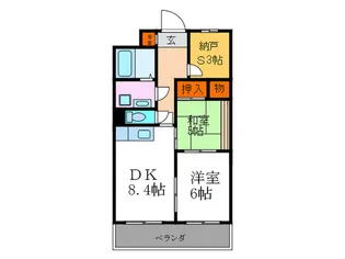 ドエル修学院【2階】の間取り