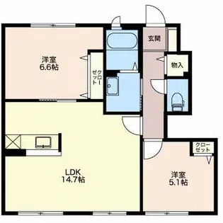 シャルマン小杉 B【1階】の間取り