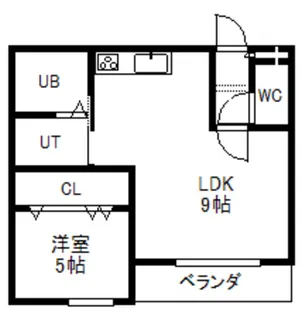 グランディール南5条【2階】の間取り