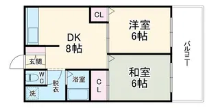 第2あかつきマンション【5階】の間取り