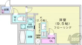 Raffine大通円山【4階】の間取り