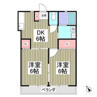 メゾンフルール【1階】の間取り