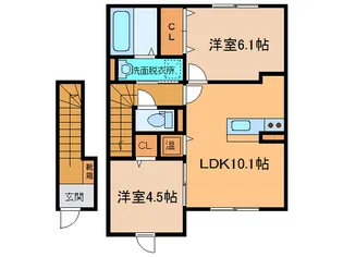 グランドールKR I【2階】の間取り