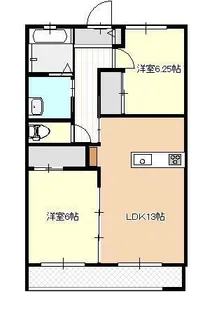 ベルモンゾK【1階】の間取り