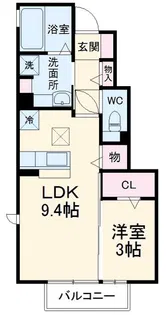 アクアパーム E【1階】の間取り