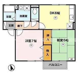 ロイヤルケビンA【2階】の間取り