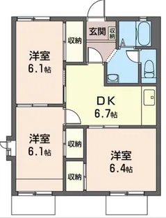 イーストキャッスル 積水ハウス施工! P1台付!【1階】の間取り