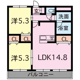 アーバニスト本山【1階】の間取り