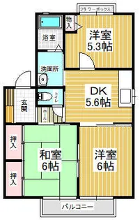 ファミール弐番館【1階】の間取り