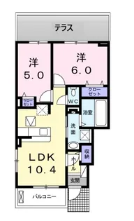 ストロベリーハイツ【1階】の間取り