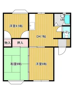 ハイネス斎久B【2階】の間取り