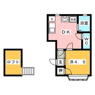 サンチェリヰ久爾野【1階】の間取り