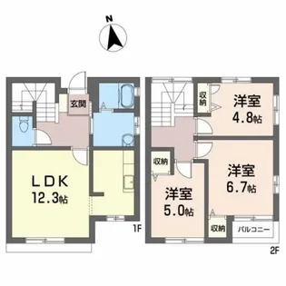メゾネットM&K【1階】の間取り