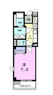 ディアコート・天山【2階】の間取り