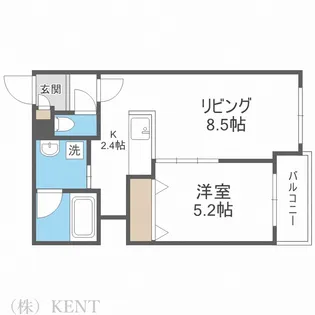 カカオ円山【5階】の間取り