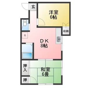 ウッディーハイツ【1階】の間取り