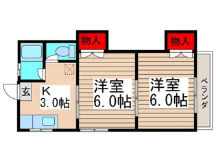 西船ビュ-ハイツ【2階】の間取り