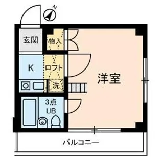 イリス三田【3階】の間取り