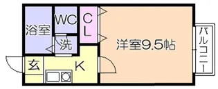 福岡県久留米市御井町【アパート】の間取り
