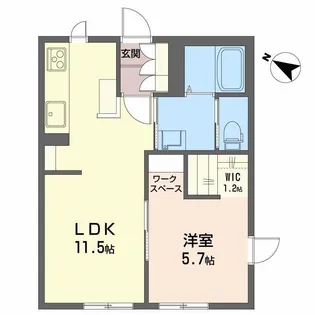 ディアスしもながSO A【1階】の間取り