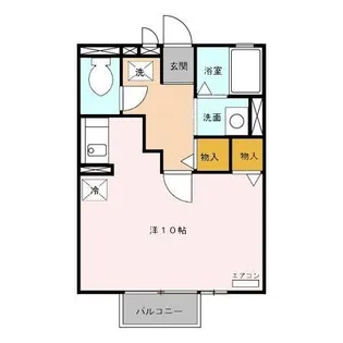 ラ・メールTAKASAGO B【1階】の間取り