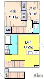 東京都練馬区東大泉4【アパート】の間取り