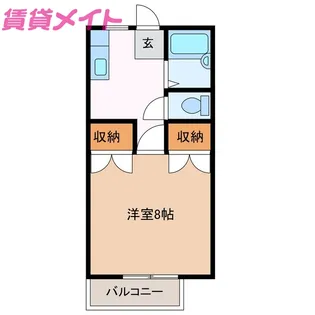 ハイツヤマハンA【2階】の間取り