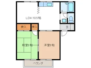 セジュールNARA【2階】の間取り