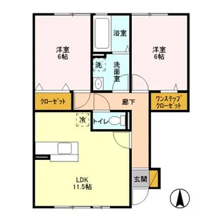 ラ・メゾンMMD II【1階】の間取り