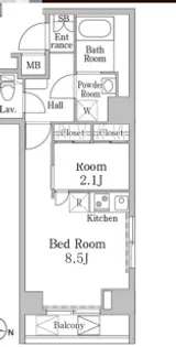 東京都千代田区岩本町3【マンション】の間取り