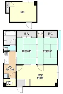 二葉コーポラス【2階】の間取り